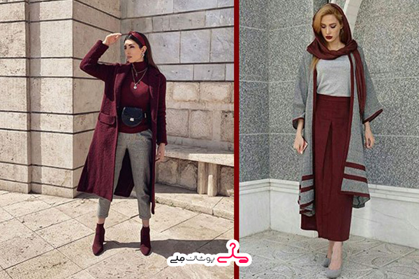 رنگ مانتو ترند سال ۱۴۰۴ رنگ زرشکی